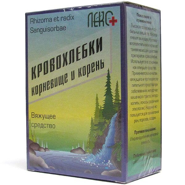 Кровохлебки корневище и корень Лек С+ 50 г