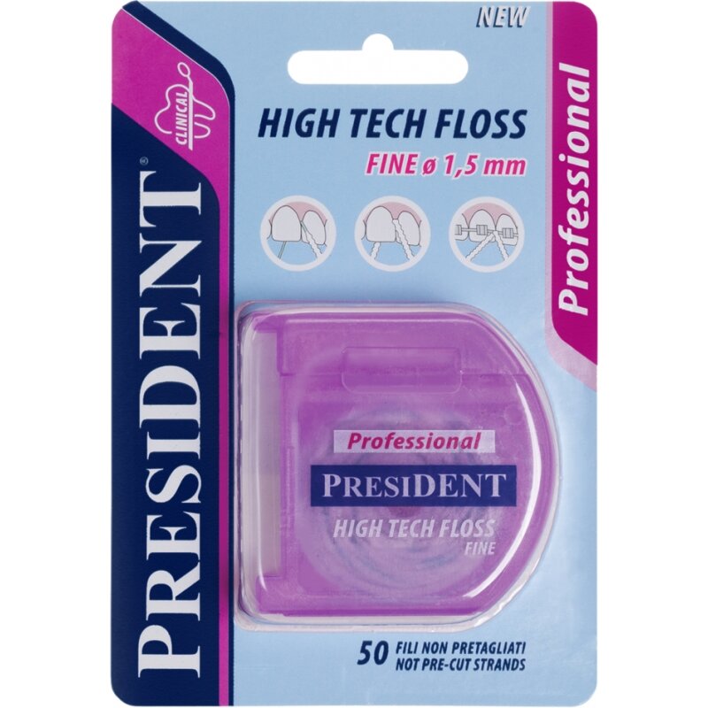 Зубная нить President High Tech тонкая