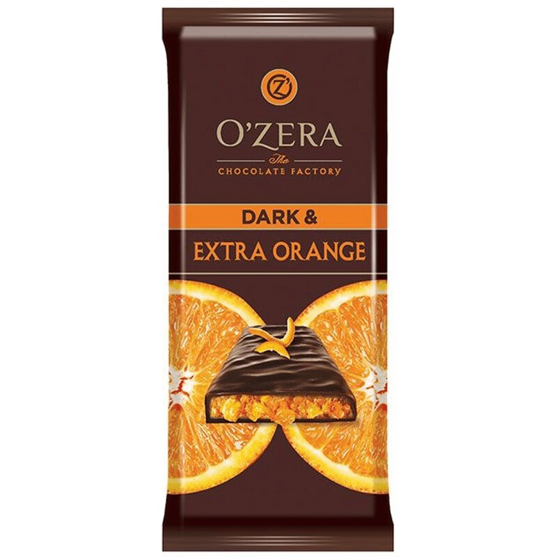 Ozera шоколад горький без сахара с апельсином 90 г