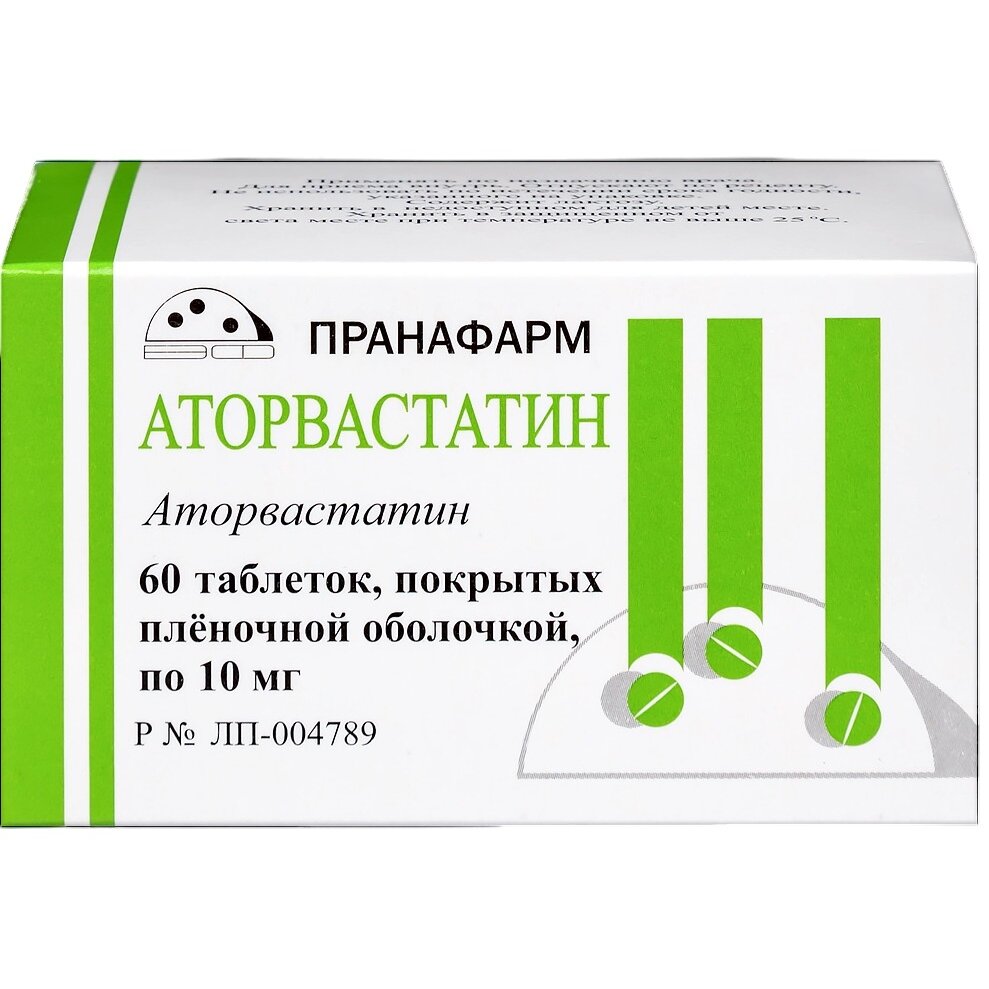 Аторвастатин-Прана таблетки 10 мг 60 шт.