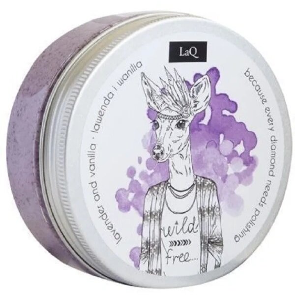 Скраб для тела Лак (Laq) с увлажняющими растительными экстрактами Лаванда 200 мл