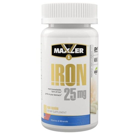 Витаминный комплекс Maxler iron железо капсулы 25 мг 90 шт.