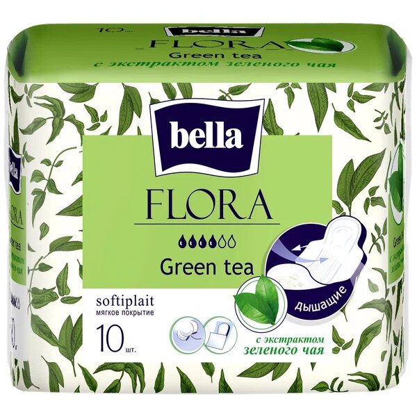 Прокладки Bella Flora Green Tea 10 шт.