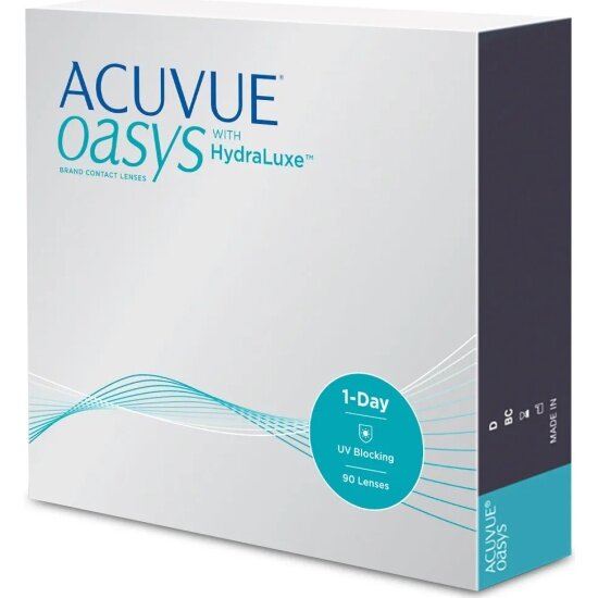 Линзы контактные Acuvue 1 day oasys with hydraluxe (8.5/-1,25) 90шт