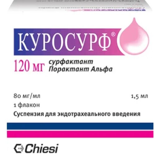 Куросурф суспензия для эндотрахеального введения 80 мг/мл 1,5 мл флакон 1 шт.