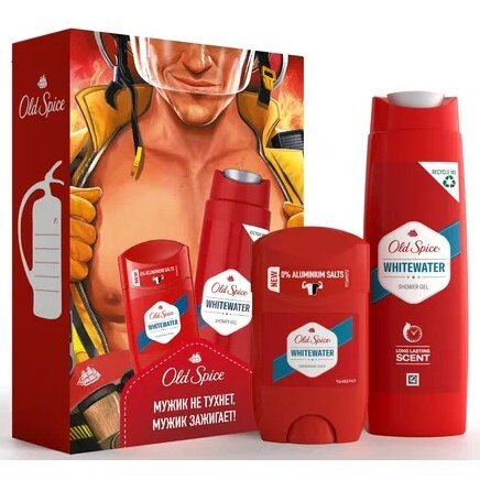 Набор Подарочный для мужчин Олд Спайс (Old Spice) WhiteWater Твердый дезодорант 50 мл + Гель для душа 250 мл