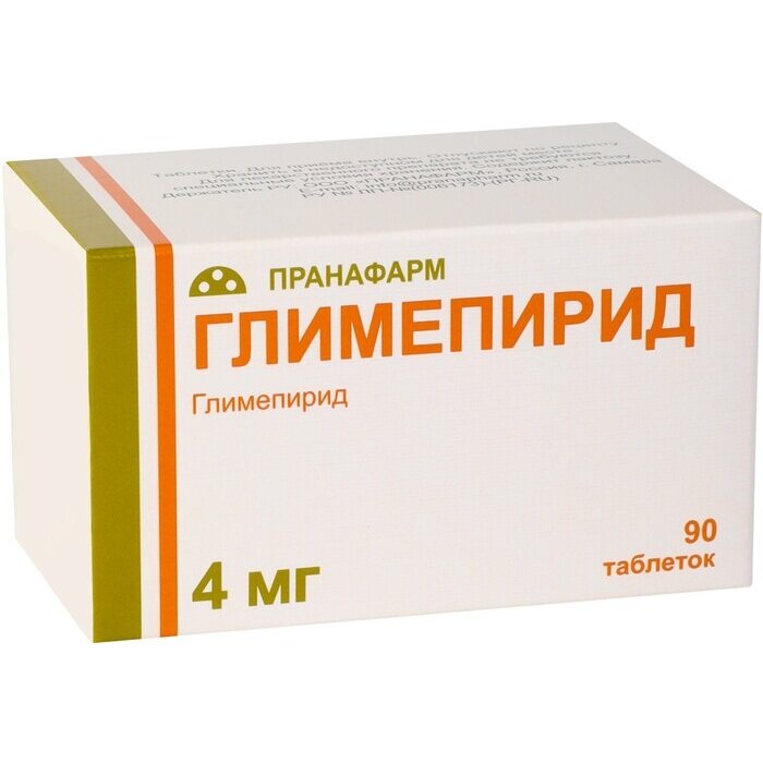 Глимепирид-Прана таблетки 4 мг 90 шт.