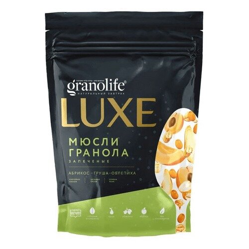 Гранола Granolife Luxe абрикос/груша/облепиха/орехи/семена льна 300 г