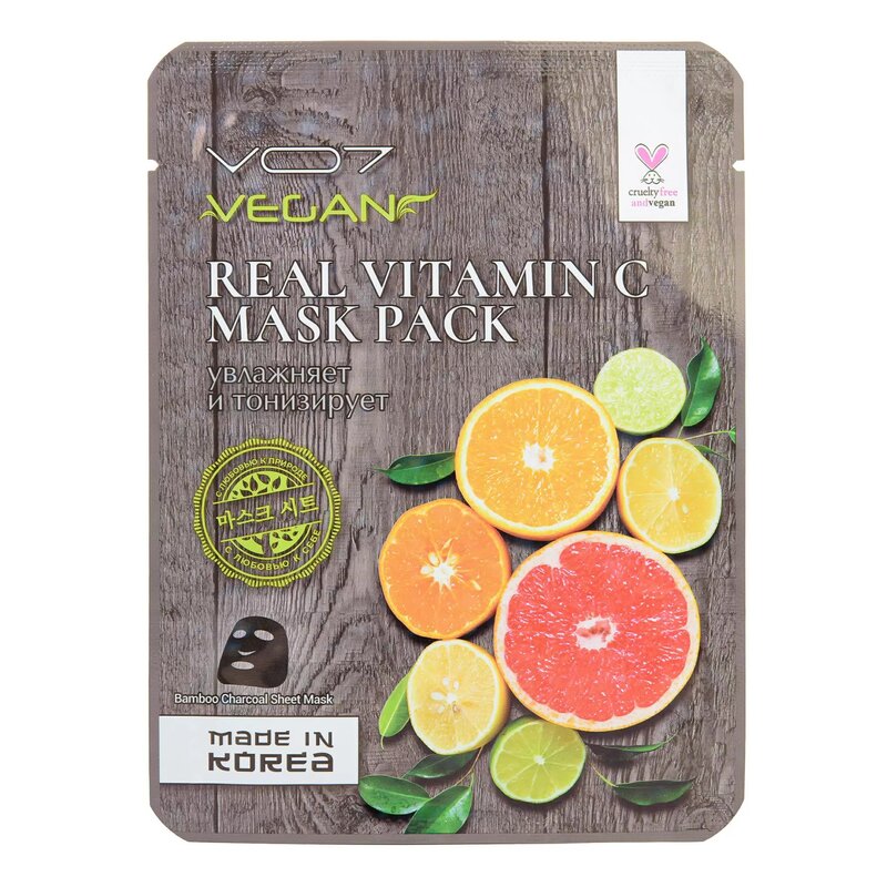 Маска для лица Тонизирующая с витамином С Real Vegan Vo7 25 г