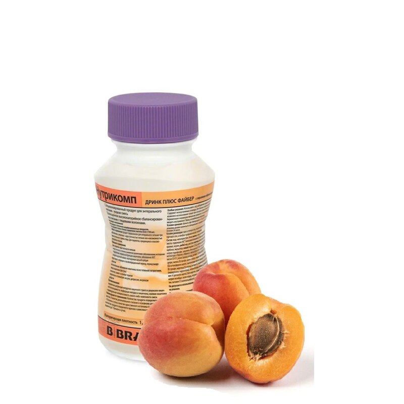 Жидкая смесь Нутрикомп Drink Plus Fibre Персик-абрикос 200 мл