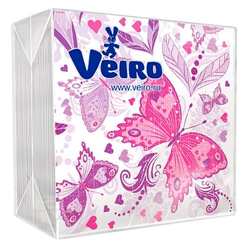 Салфетки бумажные Linia veiro бабочки однослойные 50 шт.