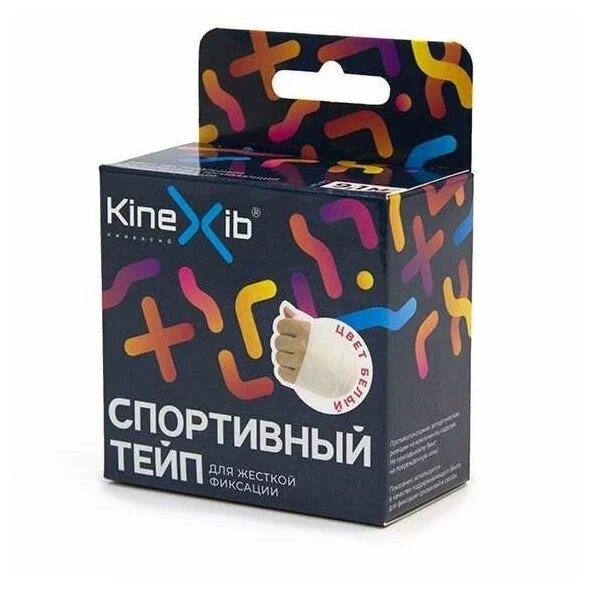 Тейп кинезио адгезивный стягивающий Kinexib Sport белый, 3,8х910см