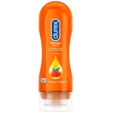 Гель-смазка Дюрекс (Durex) Play 2 в 1 Massage с возбуждающей гуараной 200 мл