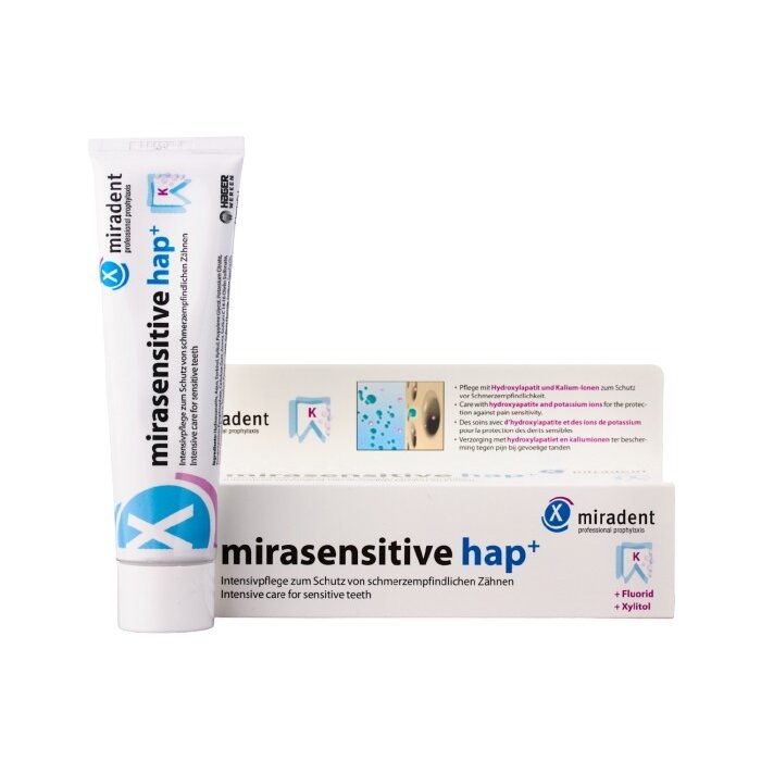 Зубная паста Miradent mirasensitive hap+ для сверхчувствительных зубов Восстановление и Защита туба 50 мл