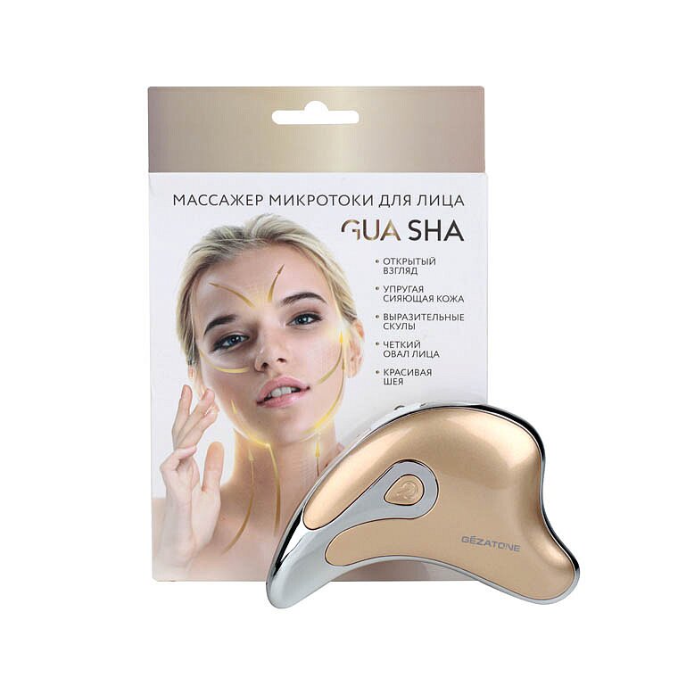 Массажер-скребок гуаша и микротоковый для лица m911 Gezatone 1301269