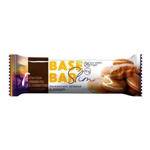 Батончик протеиновый Base Bar Slim 20% белка бисквитное печенье 1 шт.