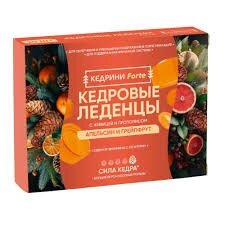 Леденцы кедровые с живицей и прополисом Апельсин и грейпфрут 3,2 г 20 шт.