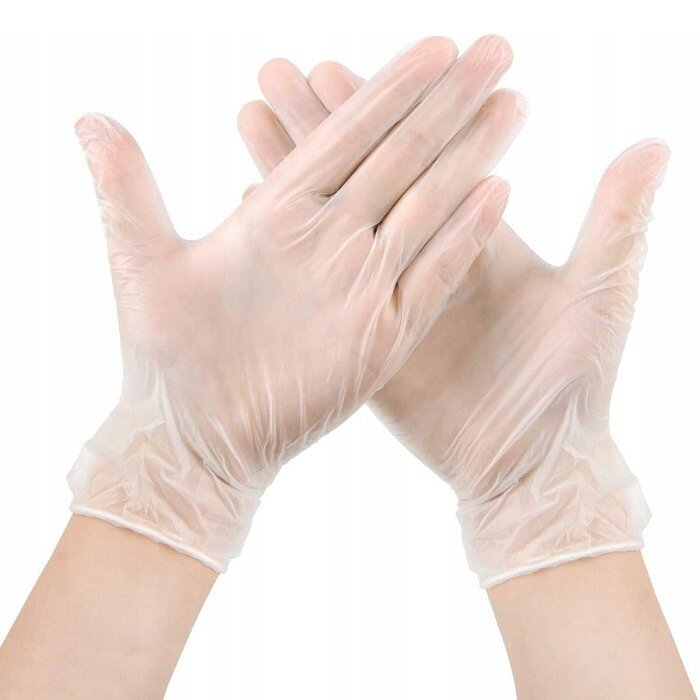 Перчатки Sfm смотровые н/стер. виниловые неопудренные smooth-skin прозрачные размер s 100 шт.
