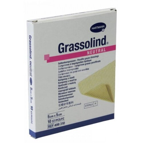 Мазевая повязка Hartmann Grassolind Neutral 5х5 см 10 шт.