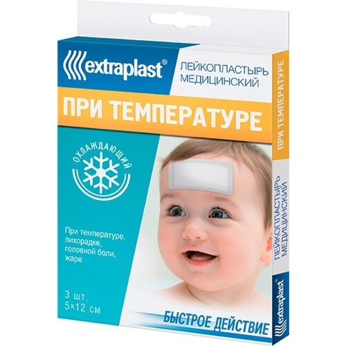 Пластырь Extraplast при температуре охлаждающий 3 шт.