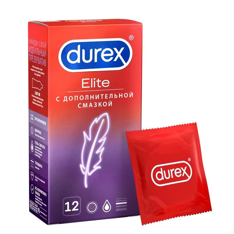 Презервативы Durex Elite сверхтонкие 12 шт.