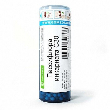 Пассифлора инкарната гранулы гомеопатические С30 10 г