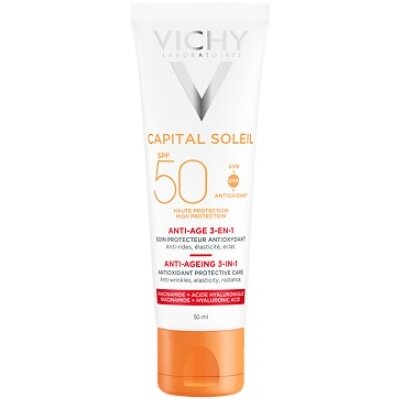 Антивозрастной уход Виши (Vichy) Capital Ideal Soleil Anti-Ageing SPF 50 3 в 1 50 мл