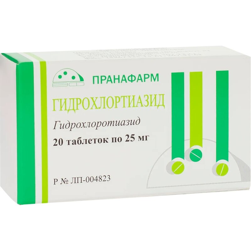 Гидрохлортиазид-Прана таблетки 25 мг 20 шт.