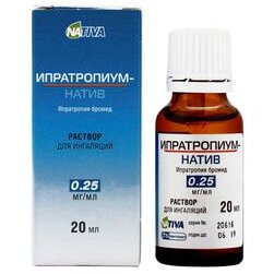 Ипратропиум-Натив раствор для ингаляций 0,25 мг/мл 20 мл флакон 1 шт.