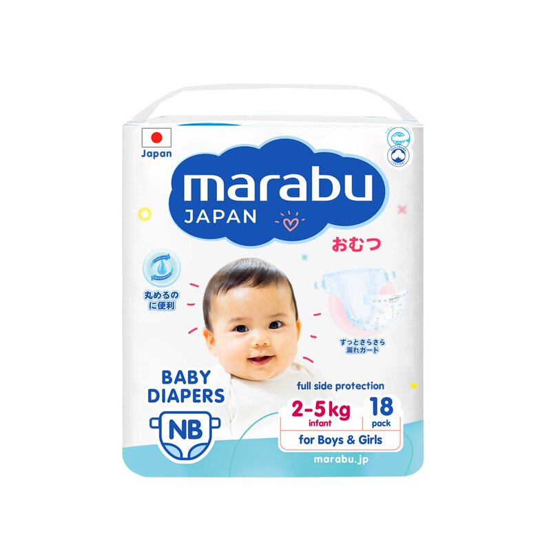 Подгузники Marabu NB 2-5 кг 18 шт.