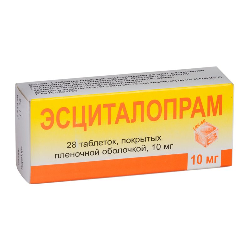 Эсциталопрам таблетки 10 мг 28 шт.