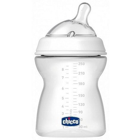 Chicco бутылочка Natural Feeling силикон соска с наклоном и флексорами 250мл +2мес