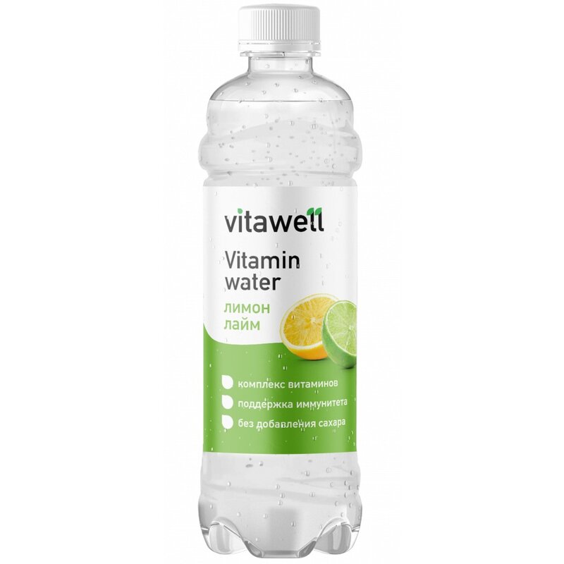 Вода с витаминами Vitawell Лимон/Лайм 500 мл