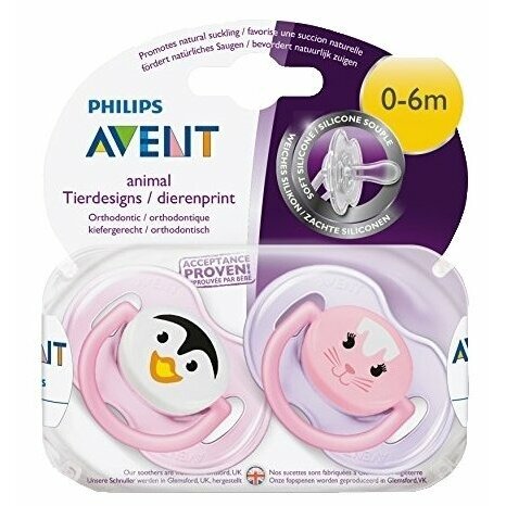Пустышка Avent Classic SCF182/13 для девочки 0-6 мес. 2 шт.
