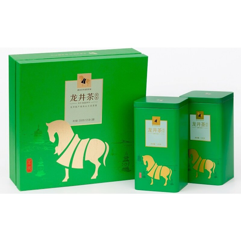 Лунцзин Чай зеленый 125г 2 шт. подарочная коробка