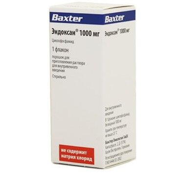 Эндоксан порошок для приготовления раствора для внутривенного введения 1000 мг флакон 1 шт.