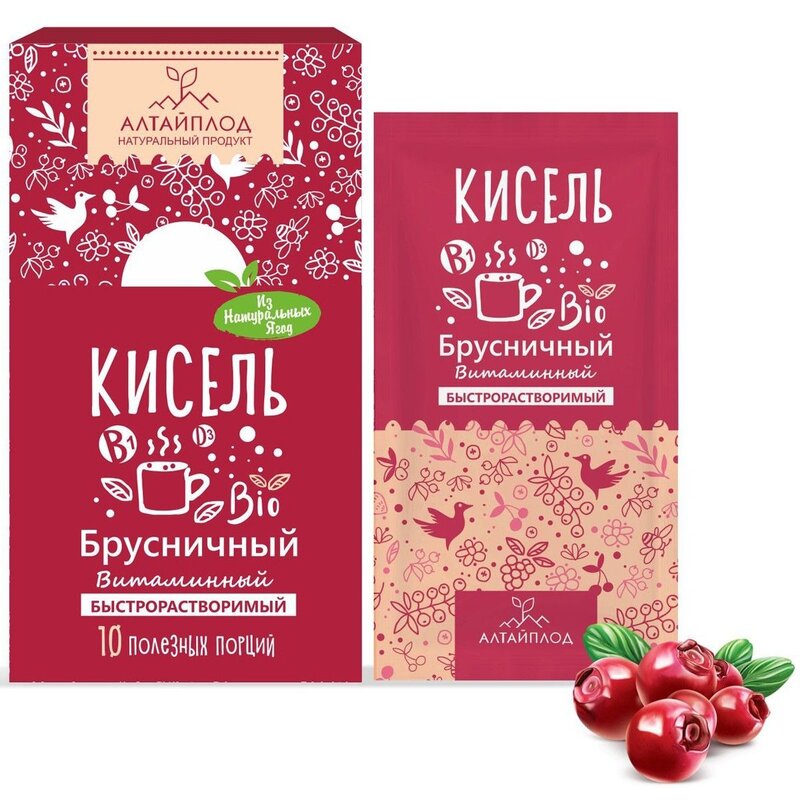 Кисель АлтайПлод Брусничный витаминизированный сухой 20 г
