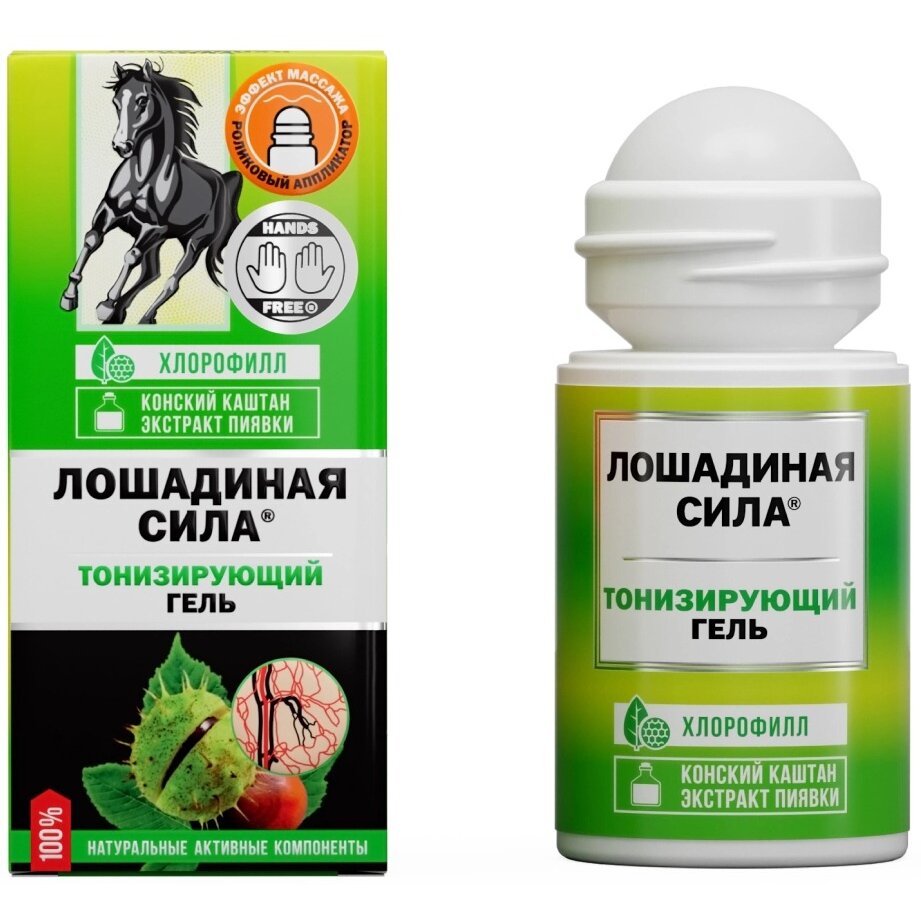 Бальзам-гель для тела Лошадиная сила тонизирующий 90 мл роликовый аппликатор