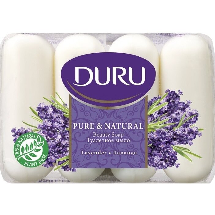 Мыло туалетное Duru Pure Natural Лаванда 85 г 4 шт.