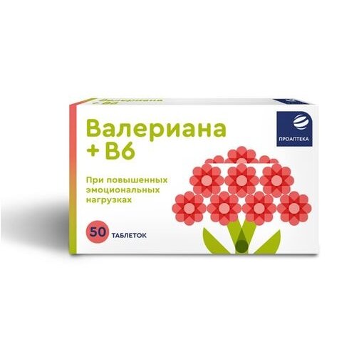 Валериана+В6 Проаптека таблетки 94 мг 50 шт.