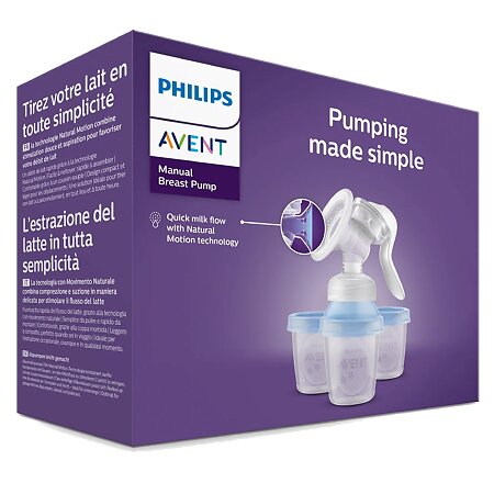 Молокоотсос ручной с контейнерами Philips Avent (SCF430/13)