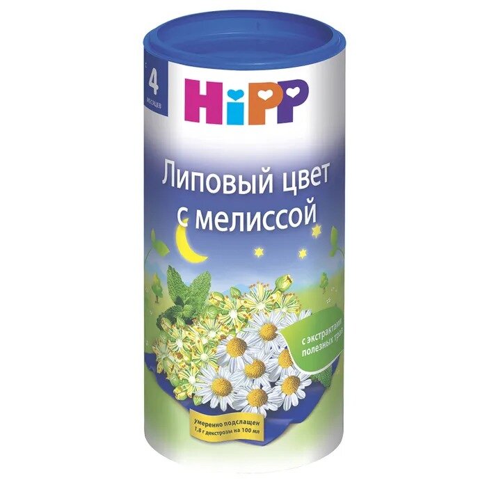 Чай HiPP Липа/мелисса 4 мес+ 200 г