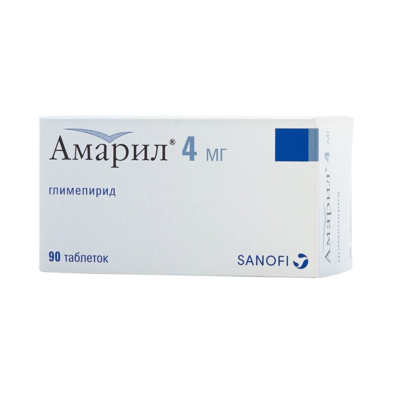 Амарил таблетки 4 мг 90 шт.