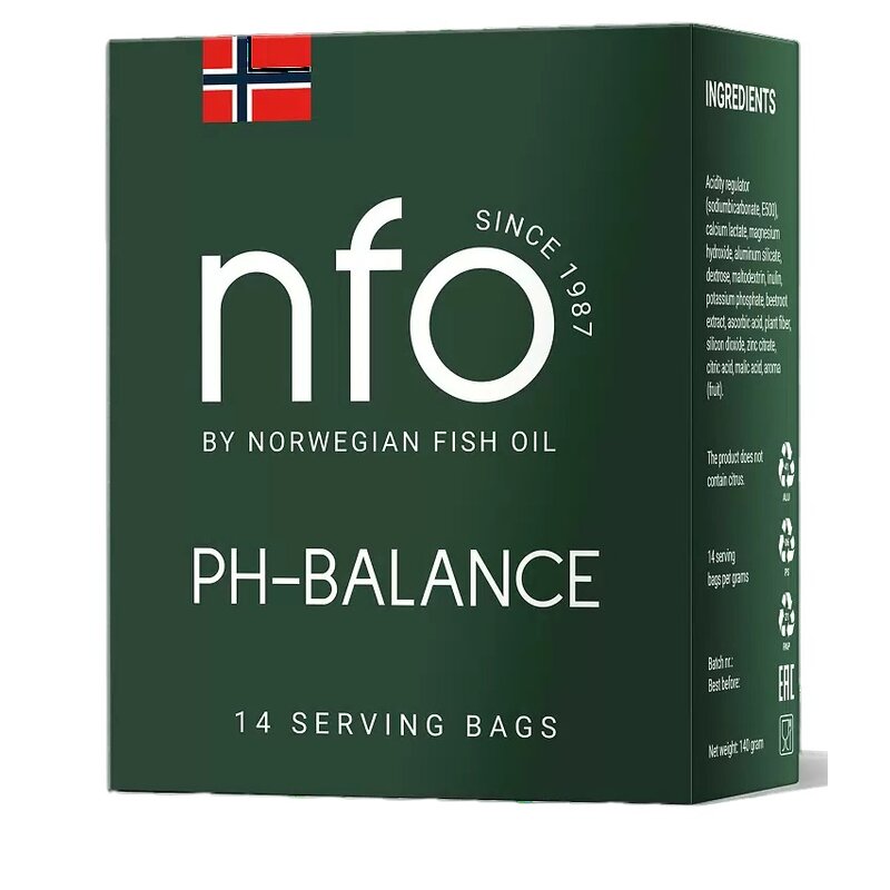 Norwegian Fish Oil pH-баланс порошок для приема внутрь пакеты 10 г 14 шт.