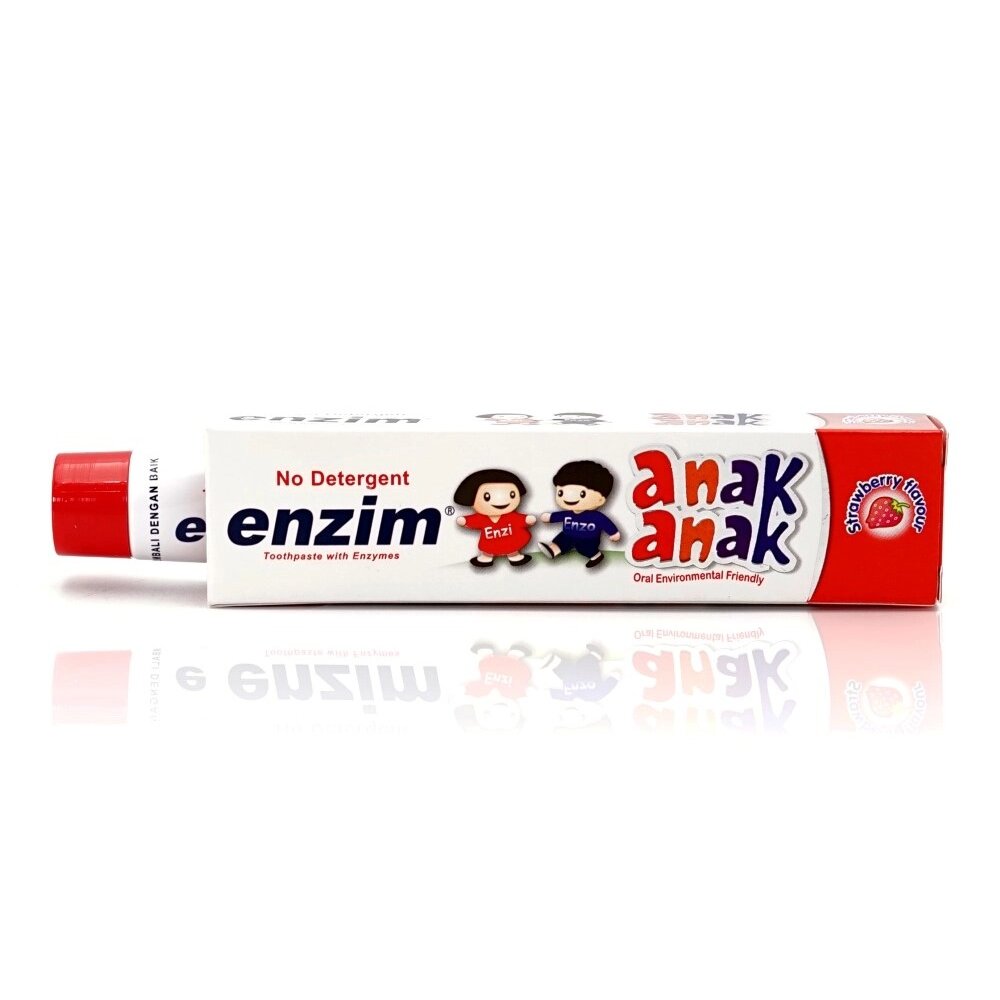Зубная паста детская Enzim anak для детей 0-6 лет с ароматом клубники 63 г