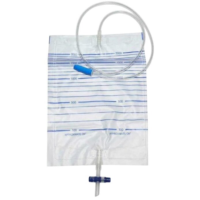 Мочеприемник прикроватный одноразовый стерильный крестообразный слив 2 л 1 шт.