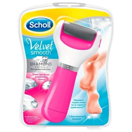 Пилка для удаления огрубевшей кожи Scholl Velvet Smooth экстражесткий ролик Розовая 1 шт.