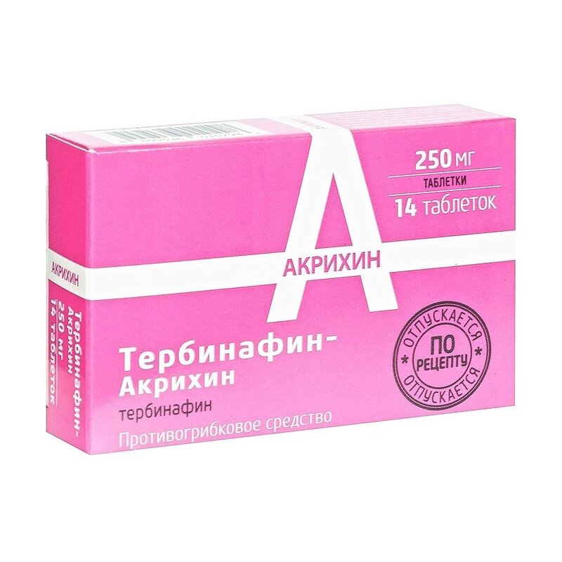 Тербинафин-Акрихин таблетки 250 мг 14 шт.