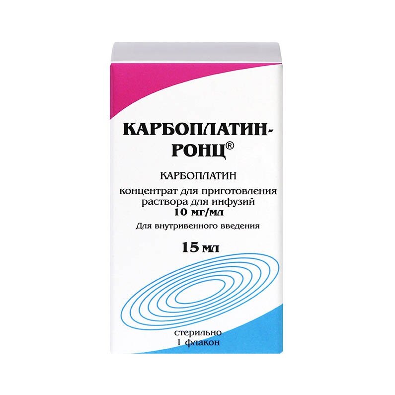 Карбоплатин-Ронц концентрат для приготовления раствора для инфузий 10 мг/мл 15 мл