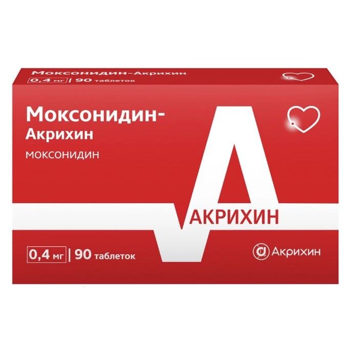 Моксонидин-Акрихин таблетки 0,4 мг 90 шт.